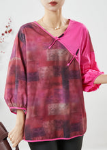 Load image into Gallery viewer, Chic Rose Tie Dye Patchwork Linen Blouse Top Summer