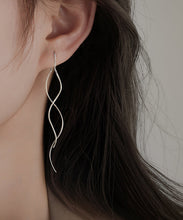 Load image into Gallery viewer, Chic Silk Sterling Silver Wave Drop Earrings