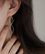 Load image into Gallery viewer, Chic Silk Sterling Silver Wave Drop Earrings