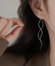 Load image into Gallery viewer, Chic Silk Sterling Silver Wave Drop Earrings