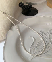 Load image into Gallery viewer, Chic White Sterling Silver Pearl Graduated Bead Necklac Two Piece Set