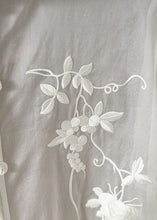 Load image into Gallery viewer, Chinese Style White Embroidered Button Patchwork Tulle Shirt Tops Long Sleeve