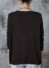 Load image into Gallery viewer, Chocolate Patchwork Knit Loose Sweaters O-Neck Spring