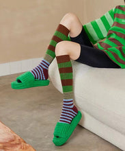 Load image into Gallery viewer, Classic Striped Contrasting Color Cotton Over The Calf Socks