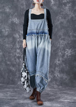 Load image into Gallery viewer, Classy Blue Oversized Patchwork Denim Jumpsuit Summer