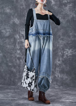 Load image into Gallery viewer, Classy Blue Oversized Patchwork Denim Jumpsuit Summer