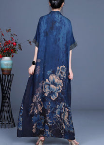 Classy Black metal Patchwork Oriental Long Dress Summer