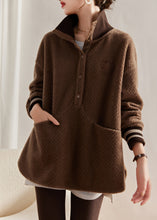 Load image into Gallery viewer, Classy Chocolate Oversized Cotton Sweatshirts Top Spring