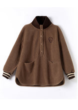 Load image into Gallery viewer, Classy Chocolate Oversized Cotton Sweatshirts Top Spring