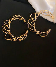 Load image into Gallery viewer, Classy Gold Copper Multilayer C Shapes Hoop Earrings