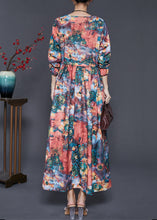 Load image into Gallery viewer, Classy Print Exra Large Hem Linen Cinched Dress Spring