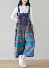 Load image into Gallery viewer, Classy Purple Oversized Print Cotton Jumpsuit Wide Leg Pants Spring