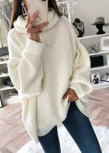 Load image into Gallery viewer, Classy White Turtleneck Cozy Cotton Knit Sweater Tops Fall