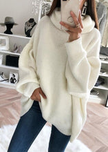 Load image into Gallery viewer, Classy White Turtleneck Cozy Cotton Knit Sweater Tops Fall