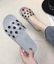 Load image into Gallery viewer, Comfortable Black Splicing Slippers Shoes Peep Toe