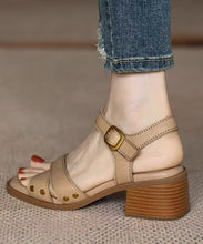 Load image into Gallery viewer, Comfy Brown Cross Strap Peep Toe Sandals Shoes