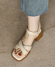 Load image into Gallery viewer, Comfy Brown Cross Strap Peep Toe Sandals Shoes