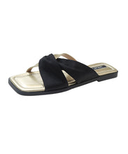 Load image into Gallery viewer, Comfy Soft Peep Toe Hollow Out Splicing Silver Slide Sandals