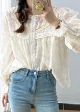 Load image into Gallery viewer, Cute Apricot Ruffled Patchwork Button Shirts Spring