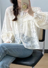 Load image into Gallery viewer, Cute Apricot Ruffled Patchwork Button Shirts Spring