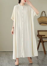 Load image into Gallery viewer, Cute Apricot Tie Waist Long Dress Short Sleeve