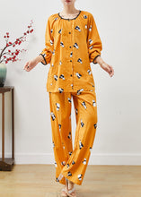 Load image into Gallery viewer, Cute Orange Panda Print Cotton Two Pieces Set Fall