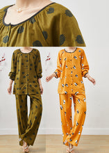 Load image into Gallery viewer, Cute Orange Panda Print Cotton Two Pieces Set Fall