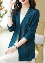 Load image into Gallery viewer, DIY Blackish Green V Neck Thin Knit Cardigans Long Sleeve