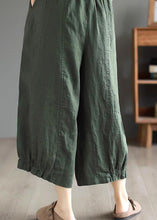 Load image into Gallery viewer, DIY Orange Ruffled Pockets Patchwork Linen Wide Leg Pants Summer