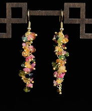 Load image into Gallery viewer, DIY Rainbow Sterling Silver Overgild Gravel Drop Earrings