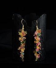 Load image into Gallery viewer, DIY Rainbow Sterling Silver Overgild Gravel Drop Earrings