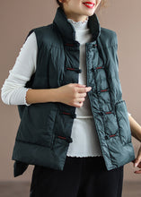 Load image into Gallery viewer, DIY Red Stand Collar Pockets Oriental Winter Puffer Vest