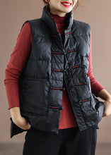 Load image into Gallery viewer, DIY Red Stand Collar Pockets Oriental Winter Puffer Vest