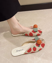 Load image into Gallery viewer, DIY Strawberry Print Splicing Slide Sandals Cotton Fabric