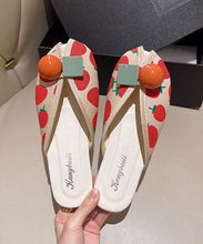 Load image into Gallery viewer, DIY Strawberry Print Splicing Slide Sandals Cotton Fabric