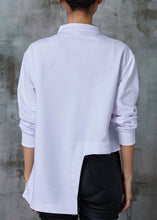 Load image into Gallery viewer, DIY White Asymmetrical Embroidered Cotton Blouses Spring