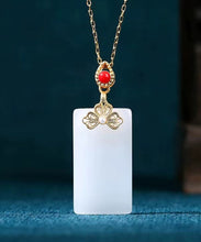 Load image into Gallery viewer, DIY White Copper Overgild Jade Enamel Butterfly Pendant Necklace