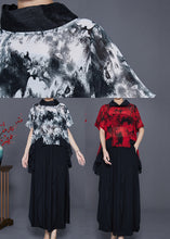 Load image into Gallery viewer, DIY White Tie Dye Low High Design Chiffon Two Pieces Set Summer