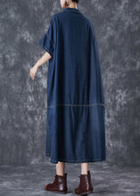 Load image into Gallery viewer, Diy Navy Oversized Patchwork Denim Vacation Dresses Summer