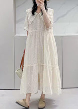 Load image into Gallery viewer, Elegant Apricot Ruffled Button Cotton Shirts Dresses Summer