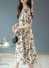 Load image into Gallery viewer, Elegant Beige Patchwork Wrinkled Silk Long Dress Short Sleeve