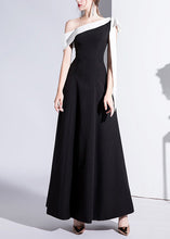 Load image into Gallery viewer, Elegant Black One Shoulder Party Dress Summer