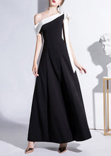 Load image into Gallery viewer, Elegant Black One Shoulder Party Dress Summer