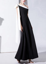 Load image into Gallery viewer, Elegant Black One Shoulder Party Dress Summer