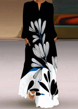 Load image into Gallery viewer, Elegant Colorblock V Neck Print Party Long Dress Spring