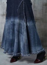 Load image into Gallery viewer, Elegant Gradient Color Patchwork Exra Large Hem Denim Skirt Spring