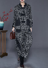 Load image into Gallery viewer, Elegant Grey Jacquard Patchwork Cotton Oriental Two Pieces Set Spring