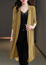 Load image into Gallery viewer, Elegant Matcha Colour V Neck Pockets Long Ice Size Knit Cardigans Long Sleeve