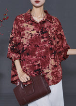 Load image into Gallery viewer, Elegant Mulberry Oversized Tie Dye Chiffon Blouse Top Summer