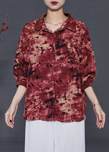 Load image into Gallery viewer, Elegant Mulberry Oversized Tie Dye Chiffon Blouse Top Summer